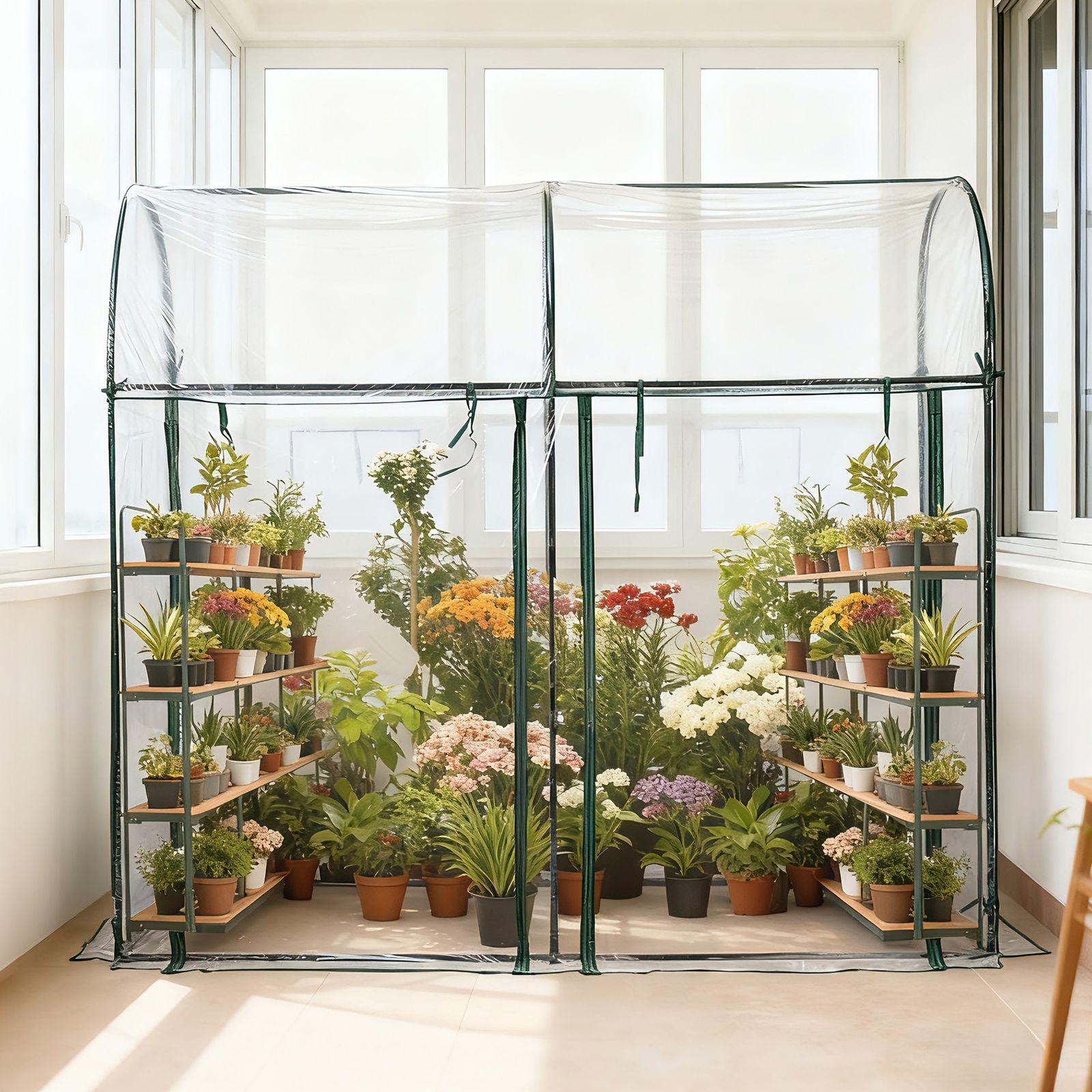 数量限定セール」 ビニール温室 大型 W200cm×D101cm×H180cm 温室