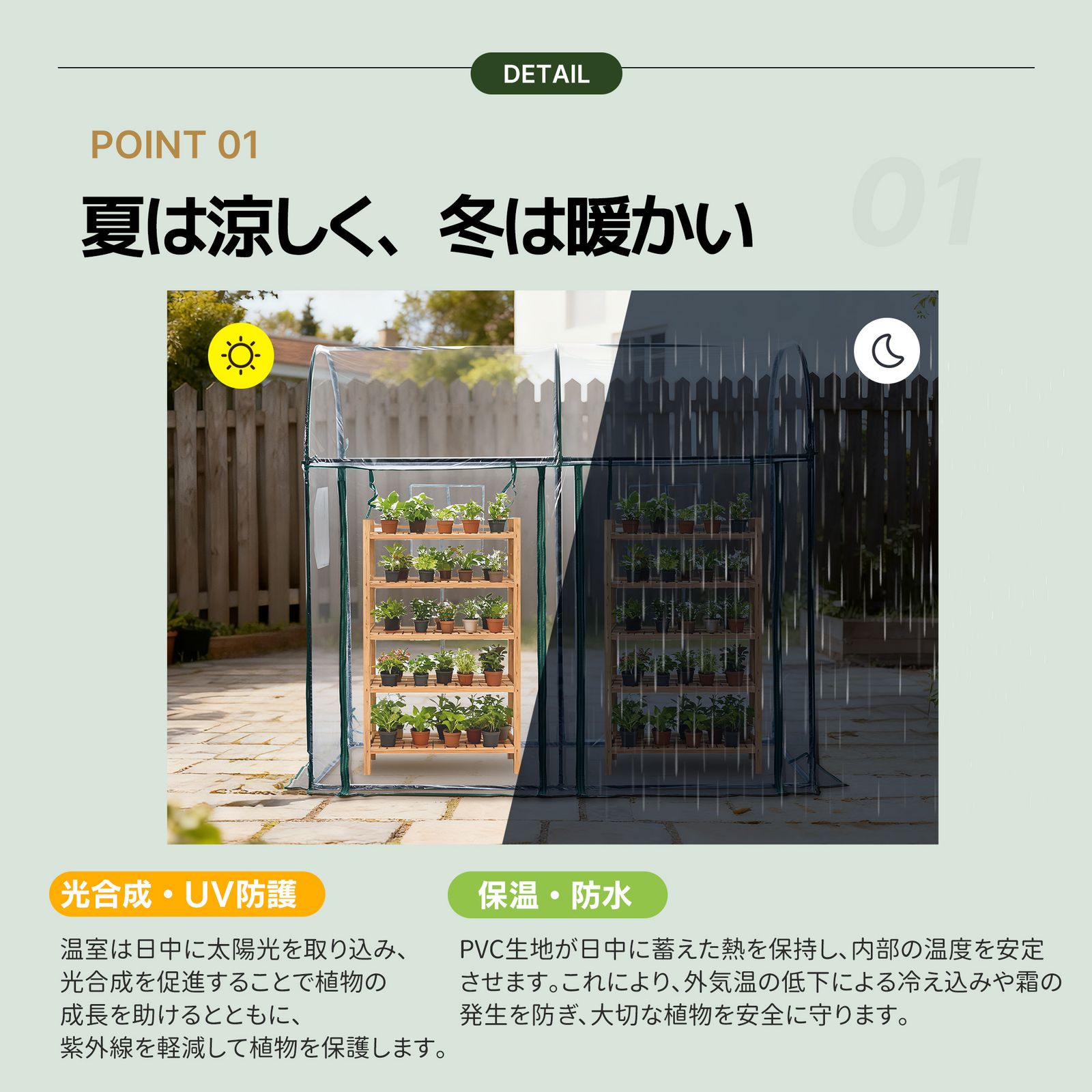 数量限定セール」 ビニール温室 大型 W200cm×D101cm×H180cm 温室