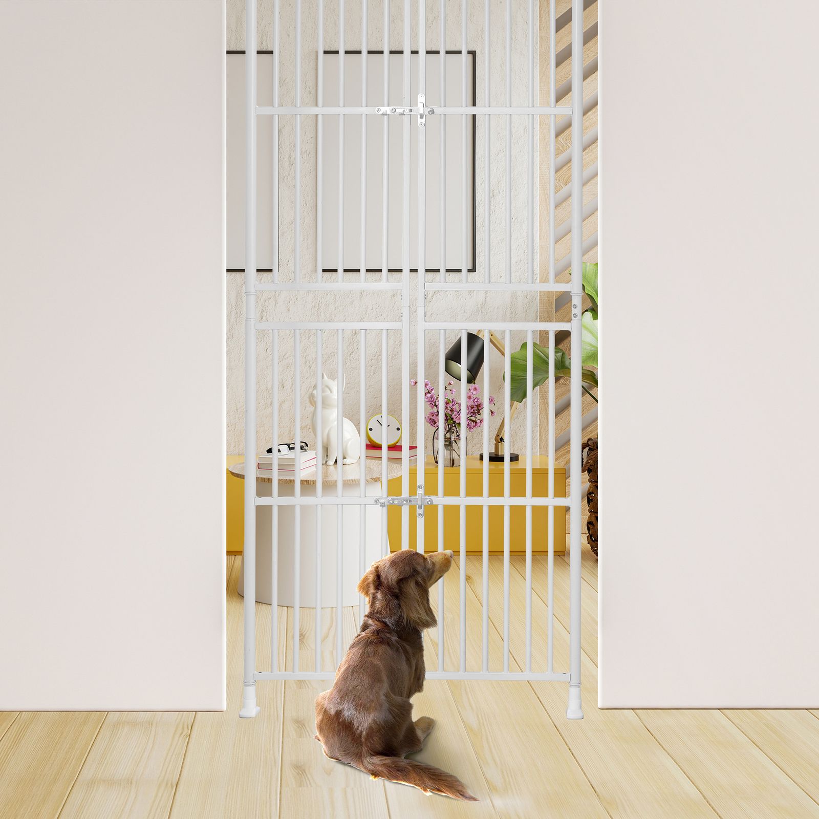 犬用品 全新品 ペット高さ調節対応 205～285cm ドア ケージ 取付幅85
