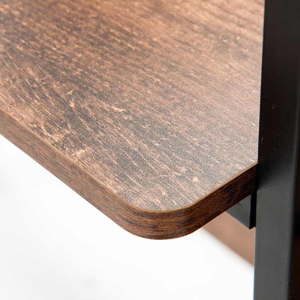 人気商品】【ダークブラウン】 パソコンデスク 引き出し付き 3段