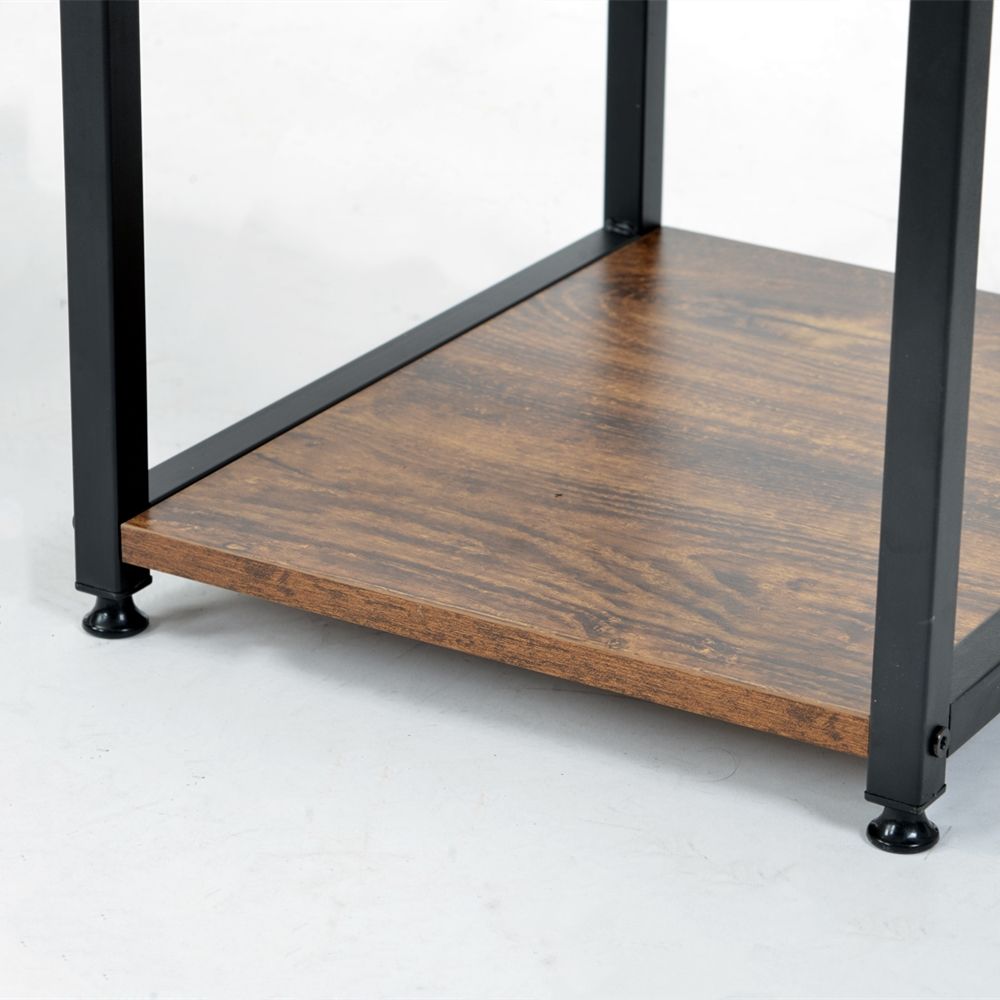 人気商品】【ダークブラウン】 パソコンデスク 引き出し付き 3段