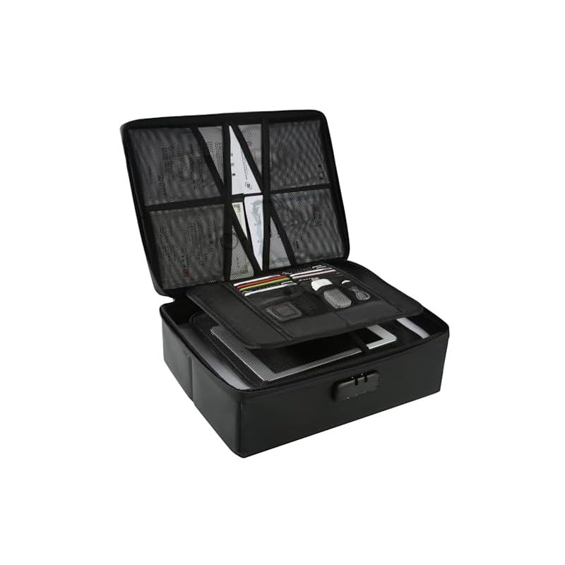 Octantis 耐火バッグ 家庭用 耐火 耐水 【型崩れしない & ダイヤル式