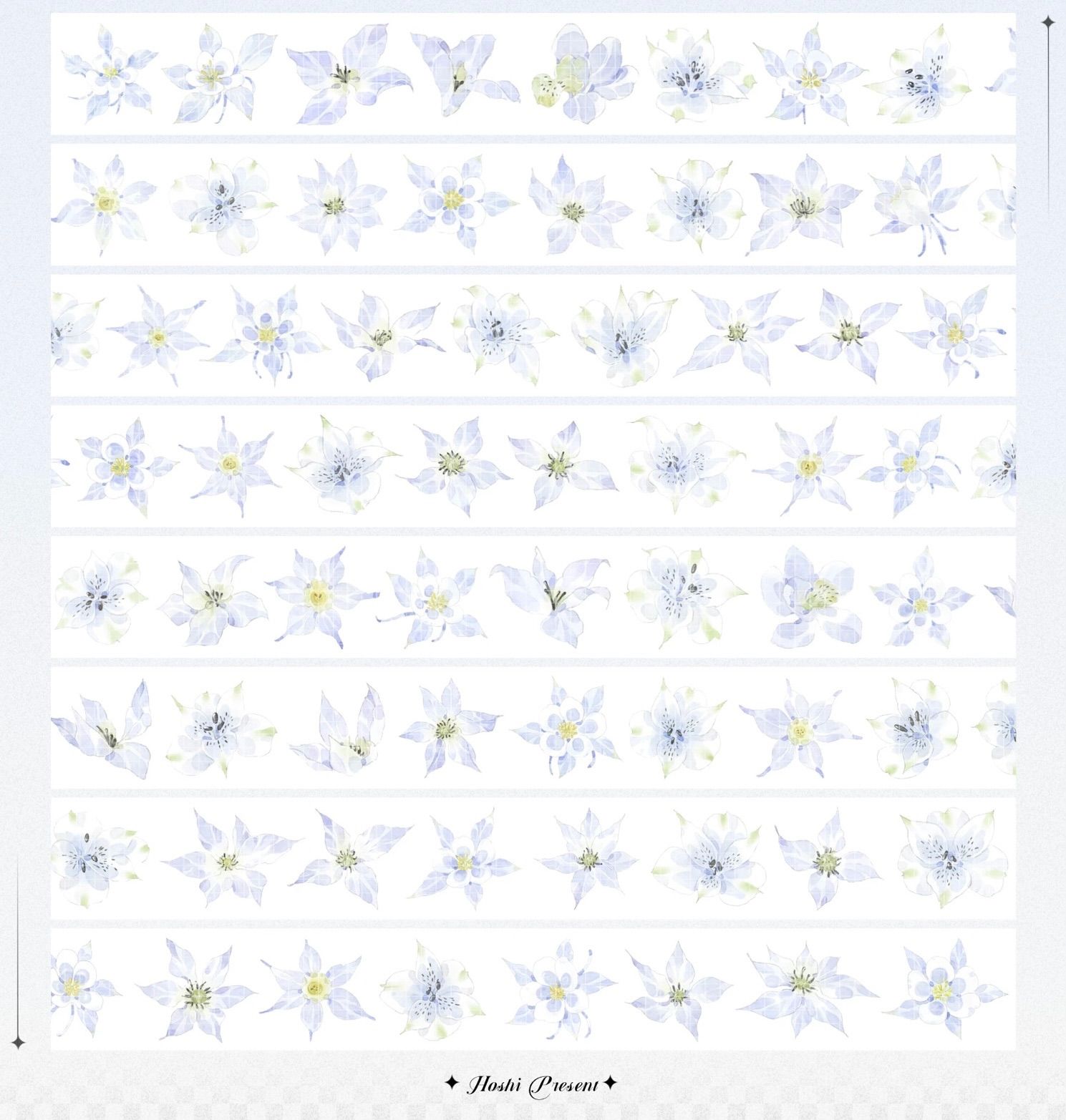 2511101 風花 海外マスキングテープ巻き売り フラワー花 - メルカリ