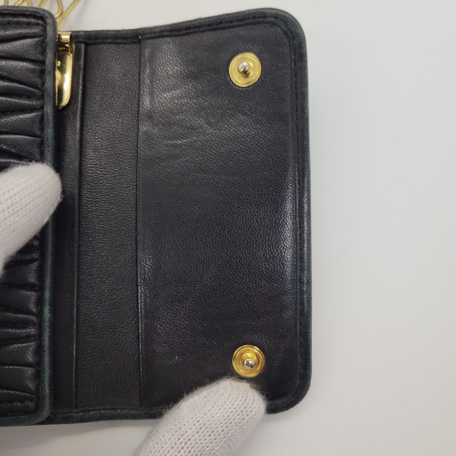 MIU MIU ミュウミュウ マテラッセ レザー 6連キーケース ブラック