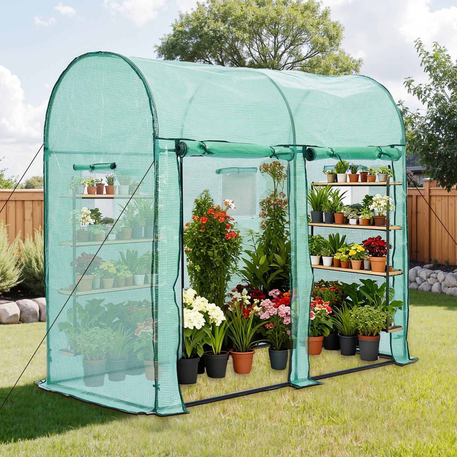 数量限定セール」 ビニール温室 大型 W200cm×D101cm×H180cm 温室