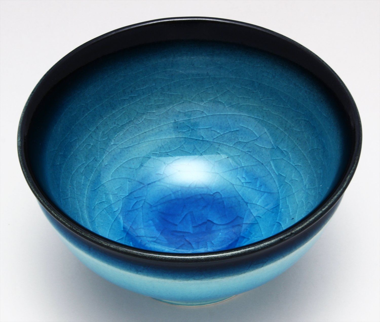 茶器　東山窯　美濃焼 美濃焼 東山窯 「 トルコブルー 」 せん茶碗 カップ コップ 約直径9×高