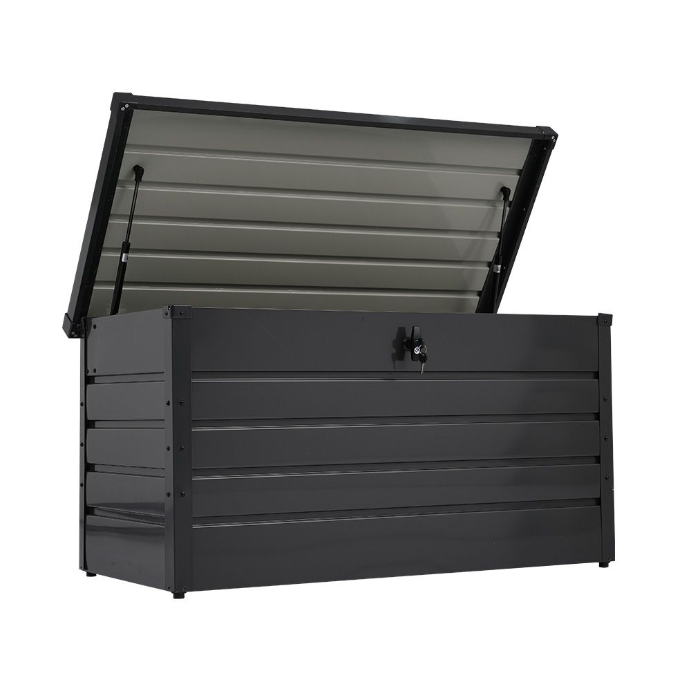 ブラック 物置 屋外 収納ボックス 収納庫 小型 置き配 ストッカー 屋外収納庫 ゴミ箱 ボックス 大容量 収納ケース 鍵付き