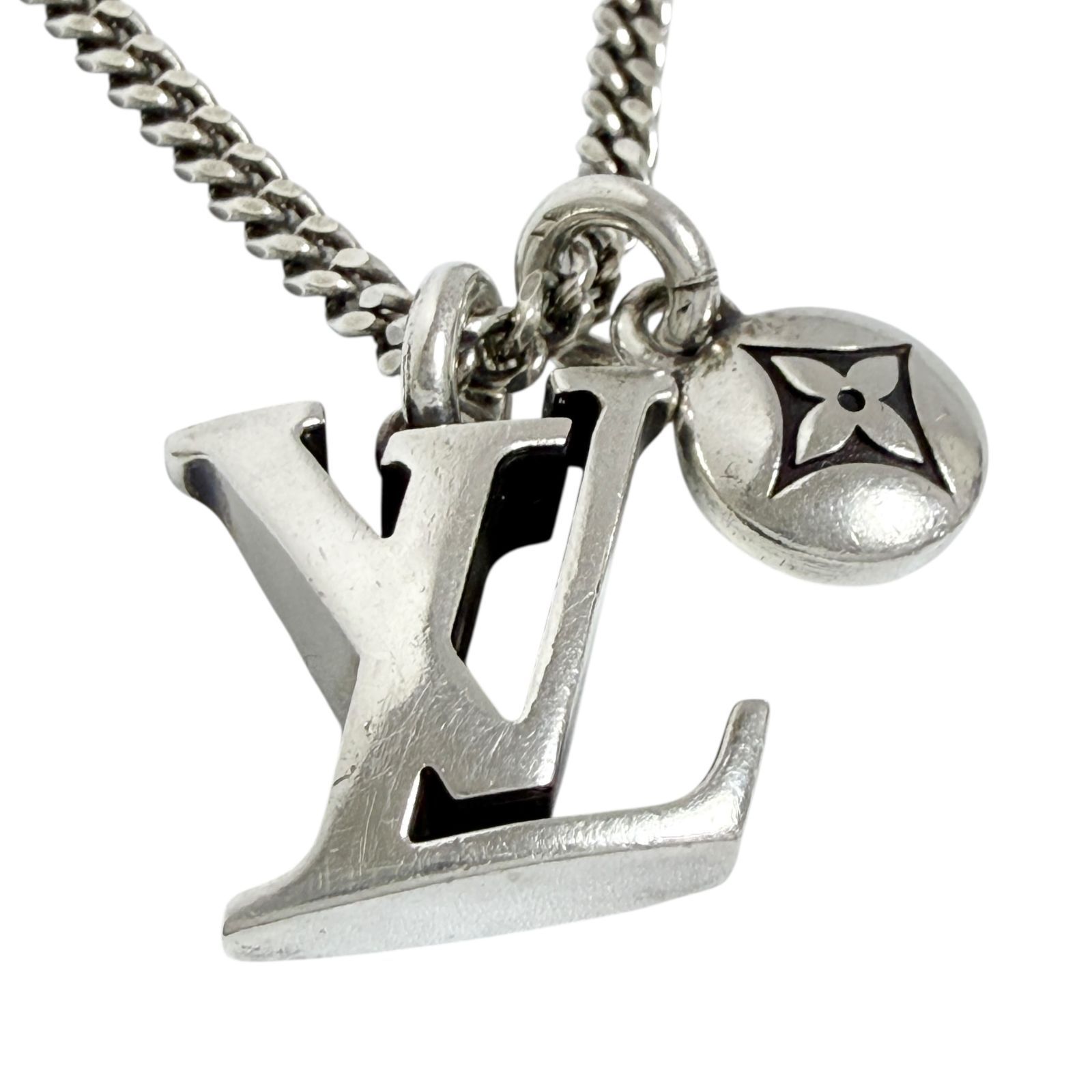 ルイ・ヴィトン　LVテーラー　ネックレス　シルバー925 ルイヴィトン メンズ ネックレス ペンダント LV セーラー シルバー 925