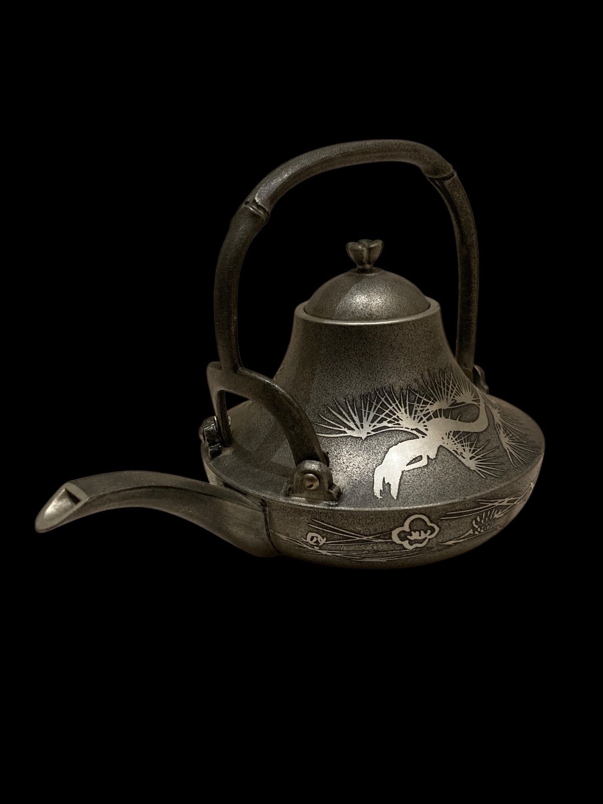 希少 錫製 銚子 ちょうし 急須 酒器 煎茶道具 伝統的 日本 工芸品 本錫