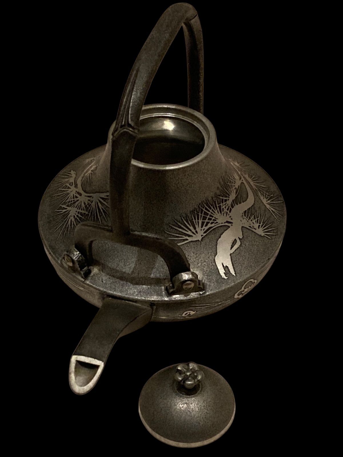 希少 錫製 銚子 ちょうし 急須 酒器 煎茶道具 伝統的 日本 工芸品 本錫