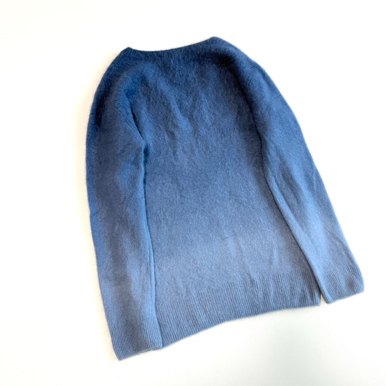 マドモアゼルノンノン カシミヤ100 Vネック ニット ブルー 38 M - メルカリ