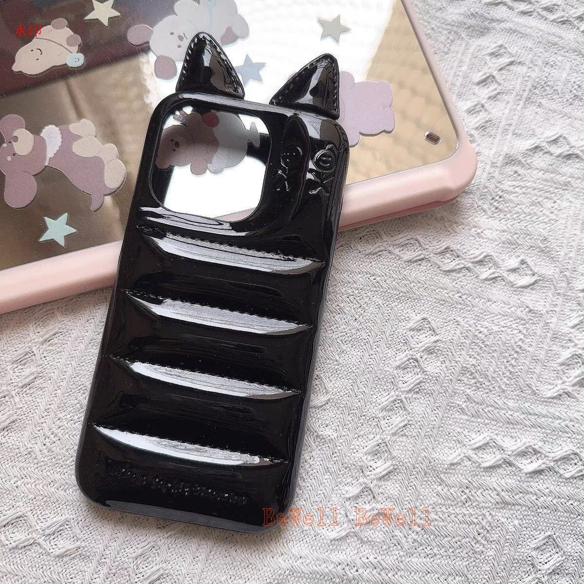 人気☆猫耳 iPhoneケース 黒 多機種対応 新品 - メルカリ