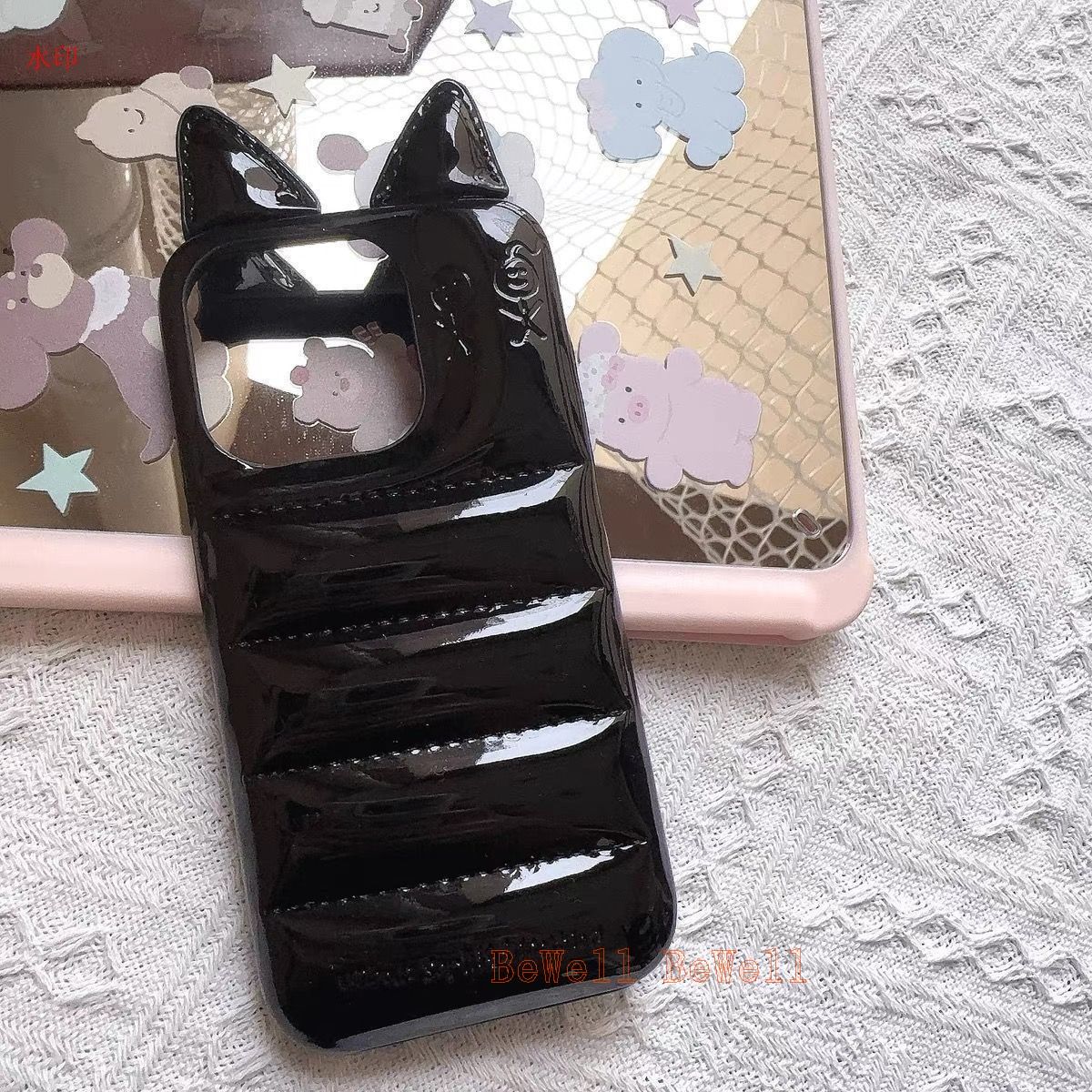 人気☆猫耳 iPhoneケース 黒 多機種対応 新品 - メルカリ