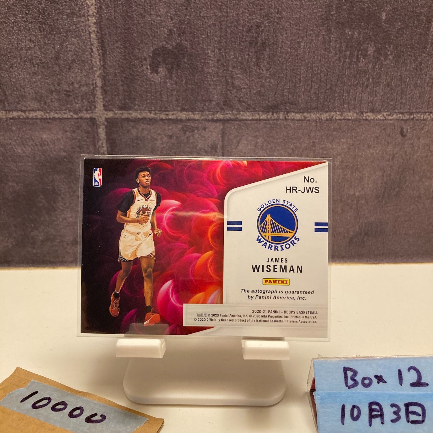 2020 21 Panini Hoops James Wiseman 直筆サインカード G en State Warriors Hot Signatures RC ルーキー Rookie カード