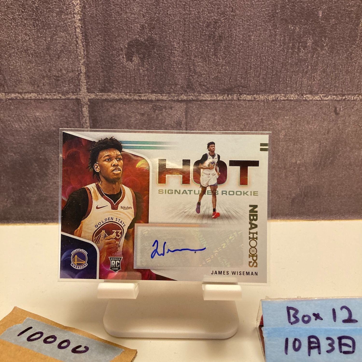 2020-21 Panini Hoops James Wiseman 直筆サインカード Golden State