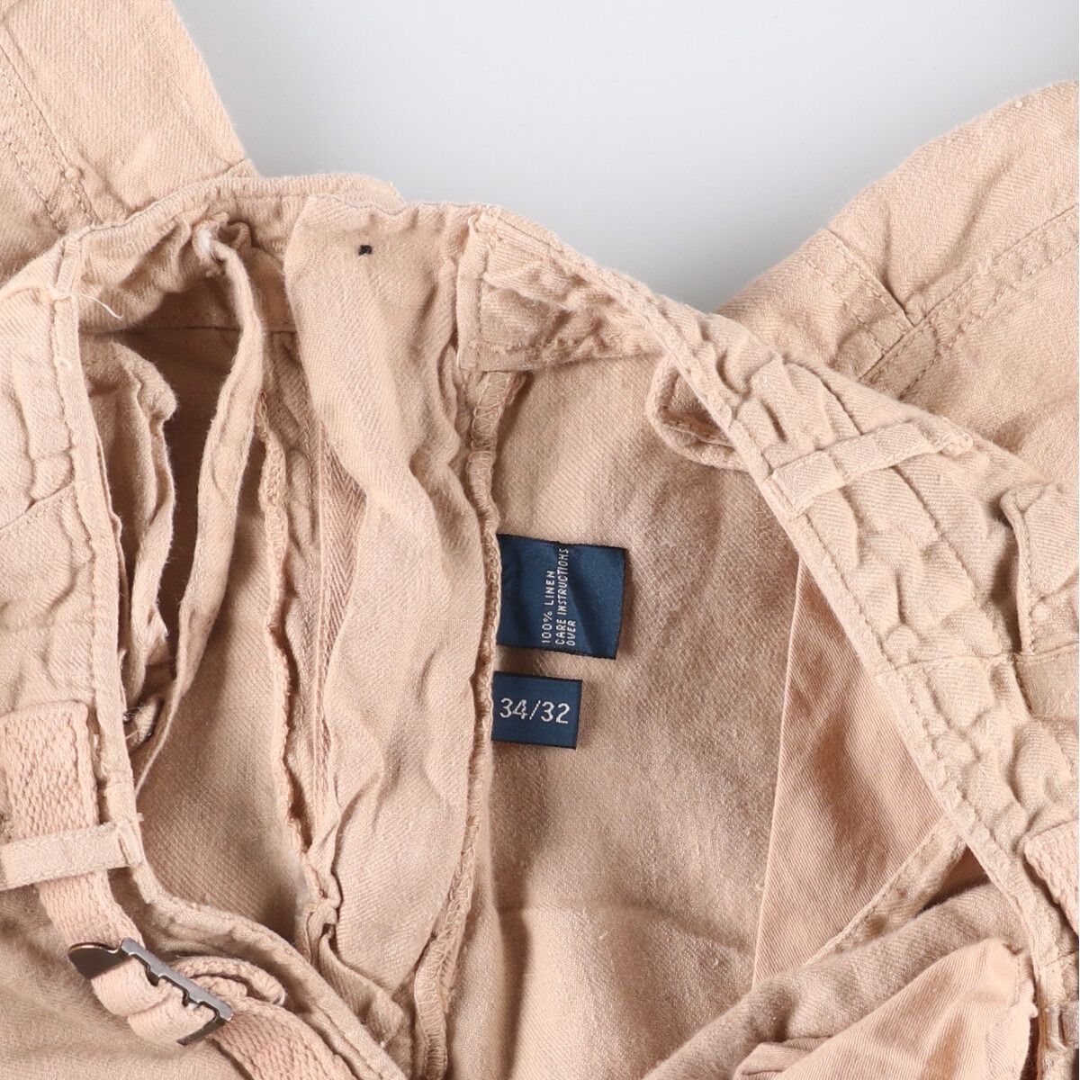 古着 90年代 ラルフローレン Ralph Lauren POLO by リネンパンツ カーゴパンツ メンズw 35相当|evb 030365