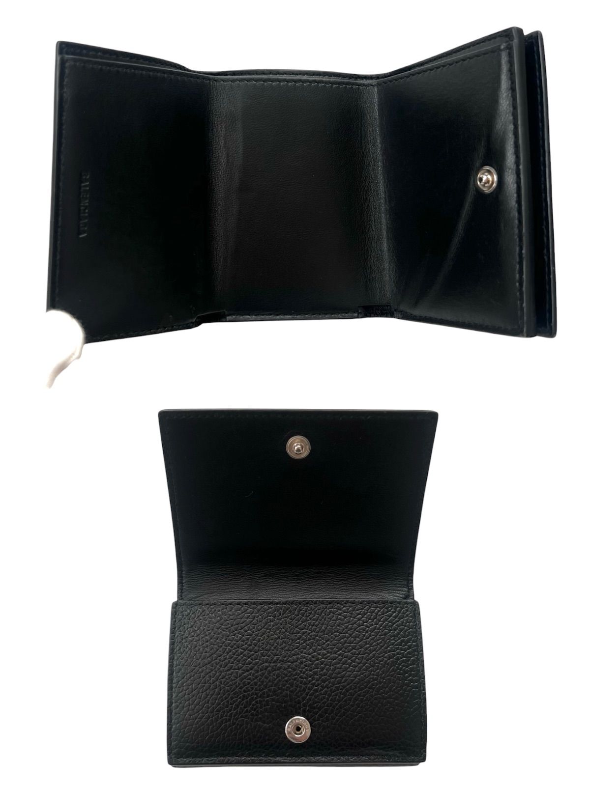 極美品✨BALENCIAGAバレンシアガ財布三 594312カーフレザーロゴ黒 三