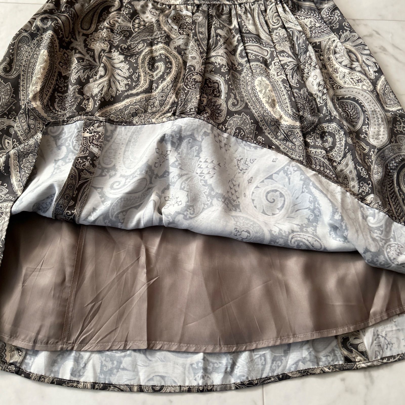 美品 ETRO エトロ ペイズリー柄スカート 大きいサイズ46 XLサイズ