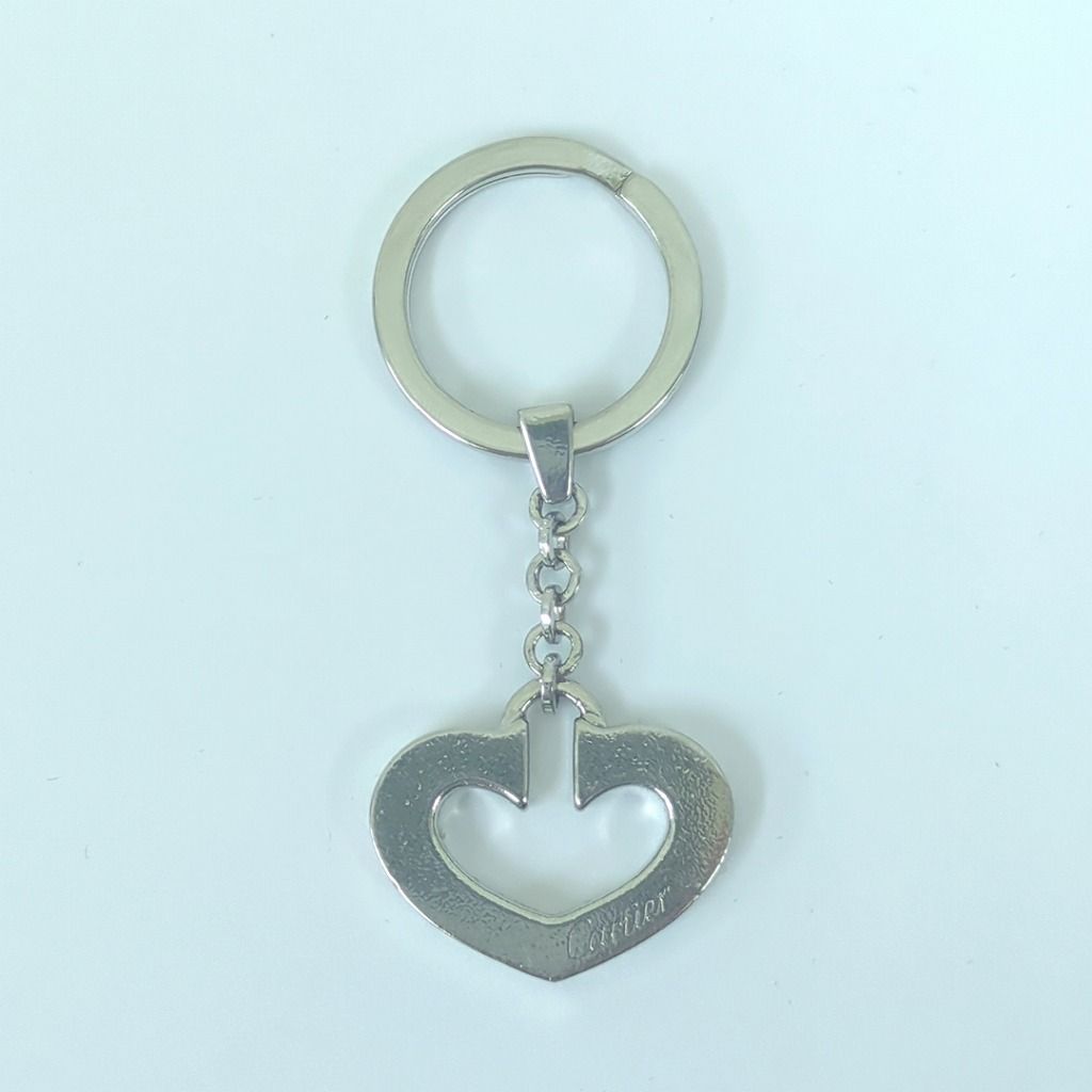 良品 カルティエ Cartier キーホルダー キーリング ハート♡ リング新品 Cartier カルティエ ハート キーホルダー キーリング チャーム
