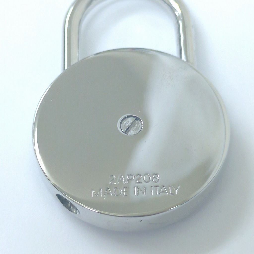 ミュウミュウ Miu 南京錠 キーホルダー キーリング レッド シルバーカラー イタリア製