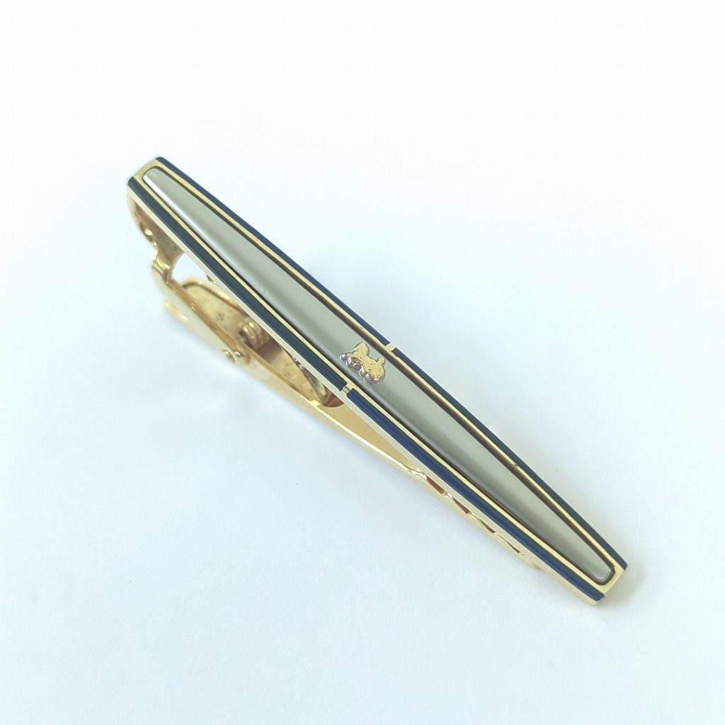 セリーヌ 馬車 ネクタイピン カフリンクス ネイビー シルバー ゴールドカラー