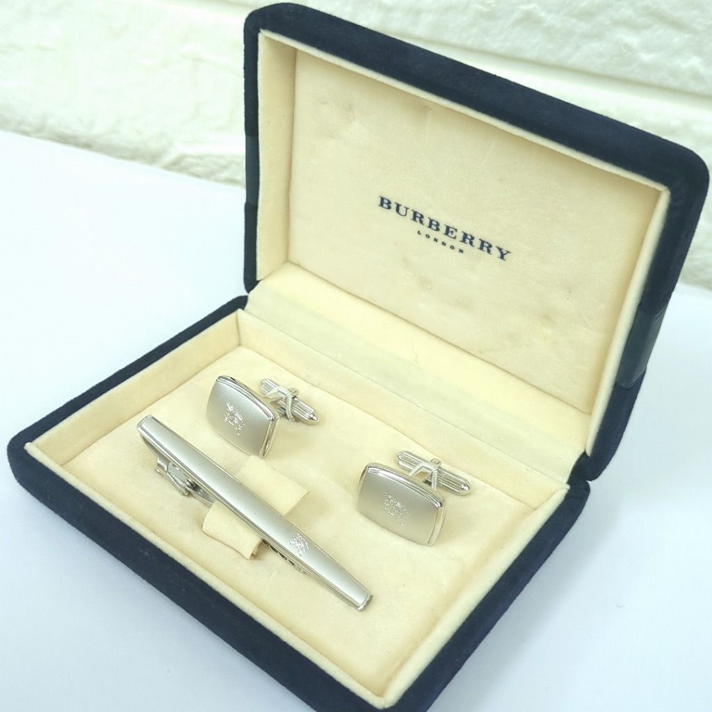 バーバリー 騎士 ネクタイピン カフリンクス シルバー