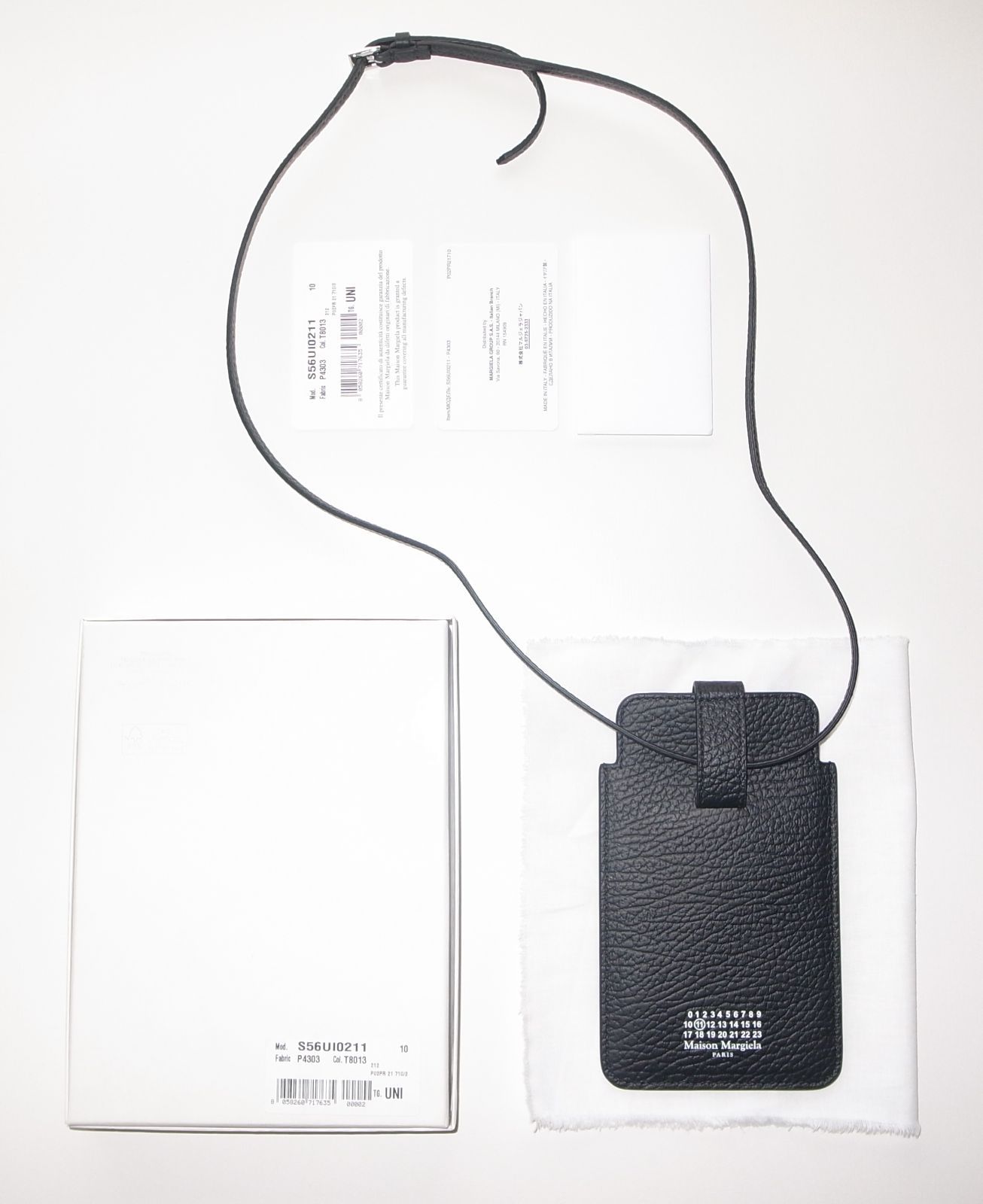 maison margiela マルジェラ Phone Neck Pouch case black スマホケース ネックポーチ