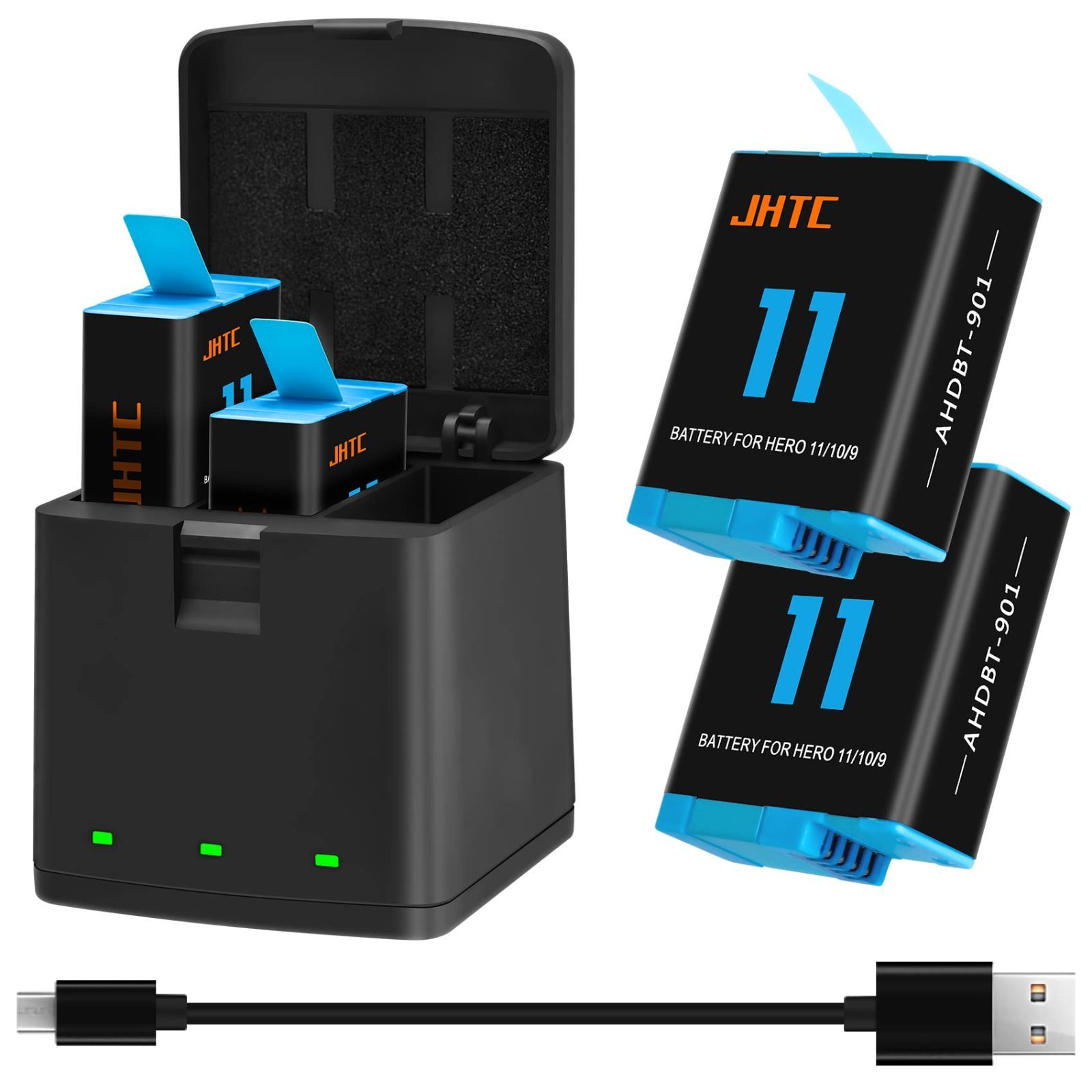 GoPro Hero 11 バッテリー Hero 10/Hero 9 バッテリー交換 2個セット