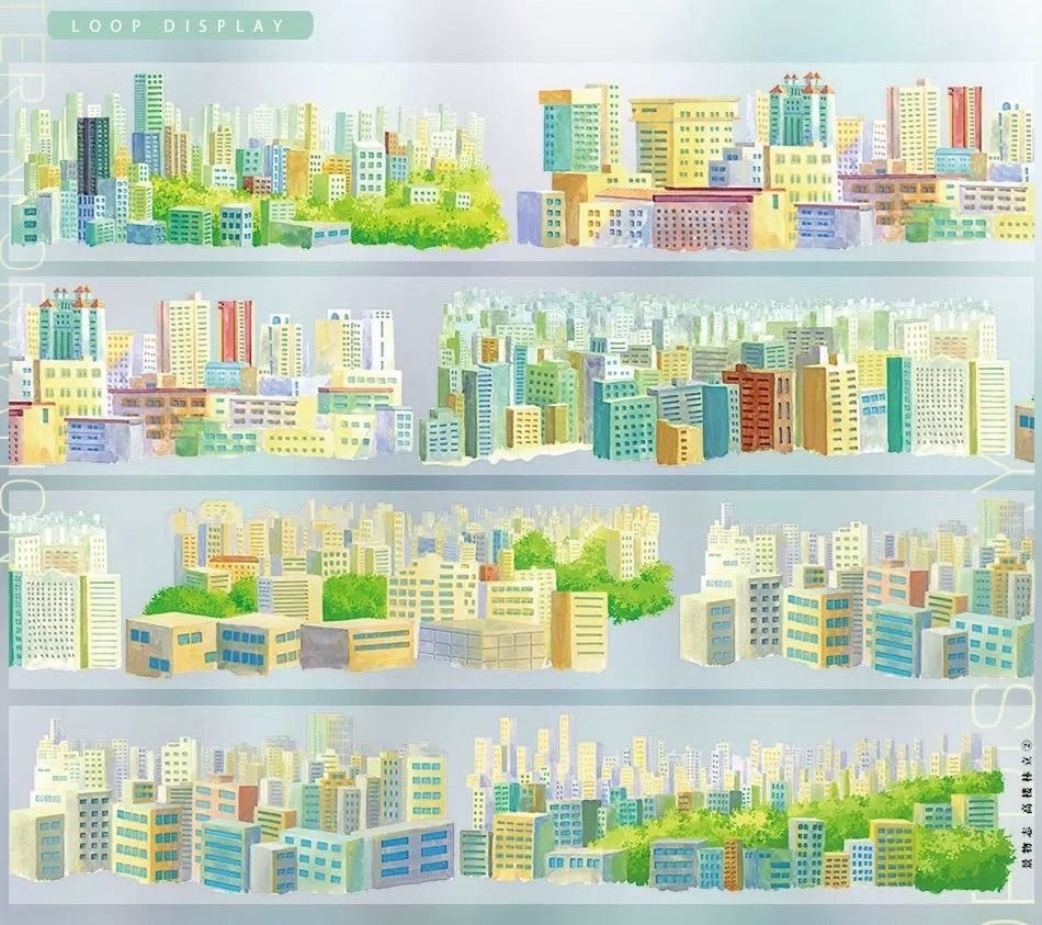 2511119 高櫻林立② 海外マスキングテープ巻き売り 風景マスキング