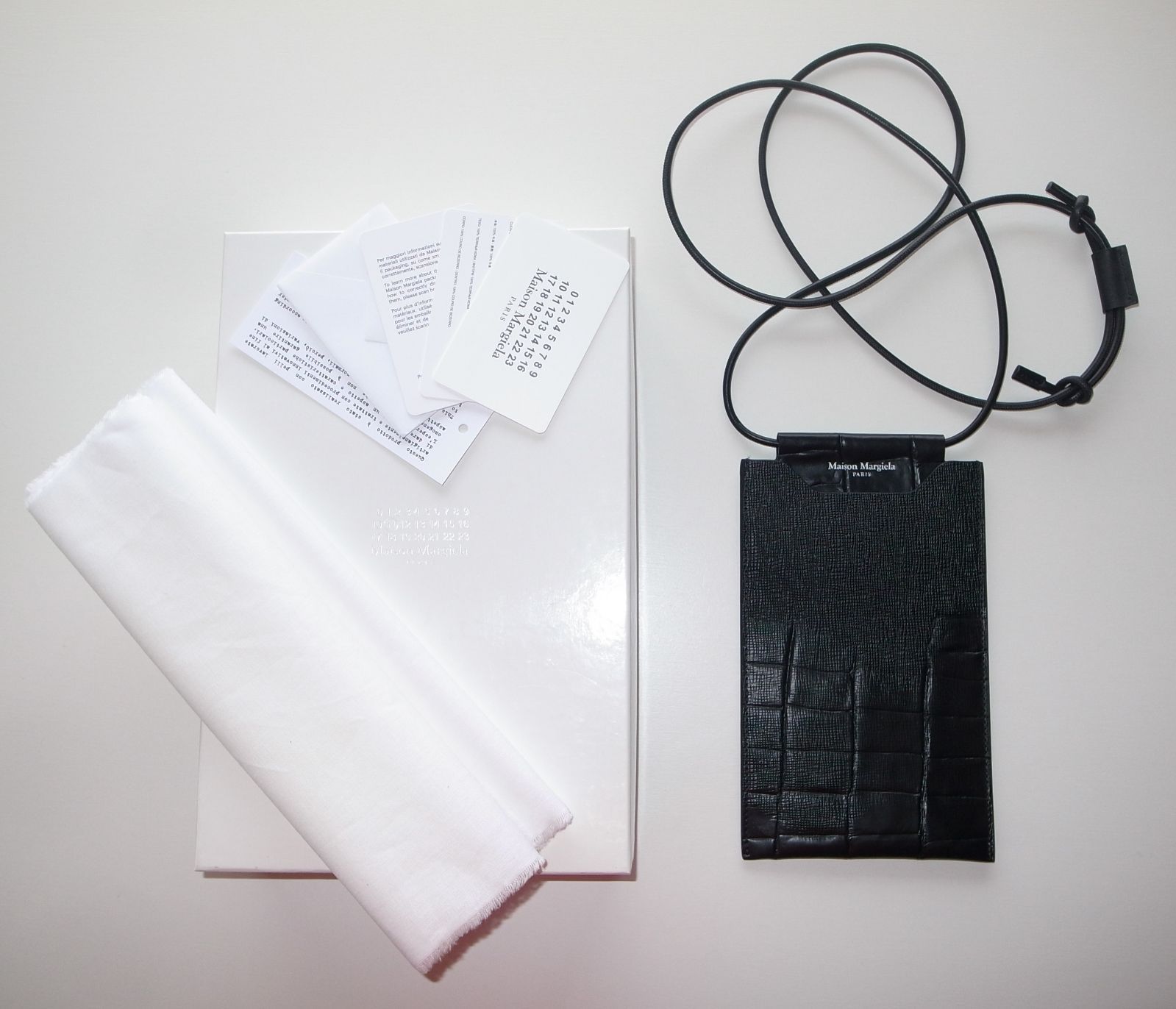 maison margiela マルジェラ phone case スマホケース ネックポーチ クロコ型押し