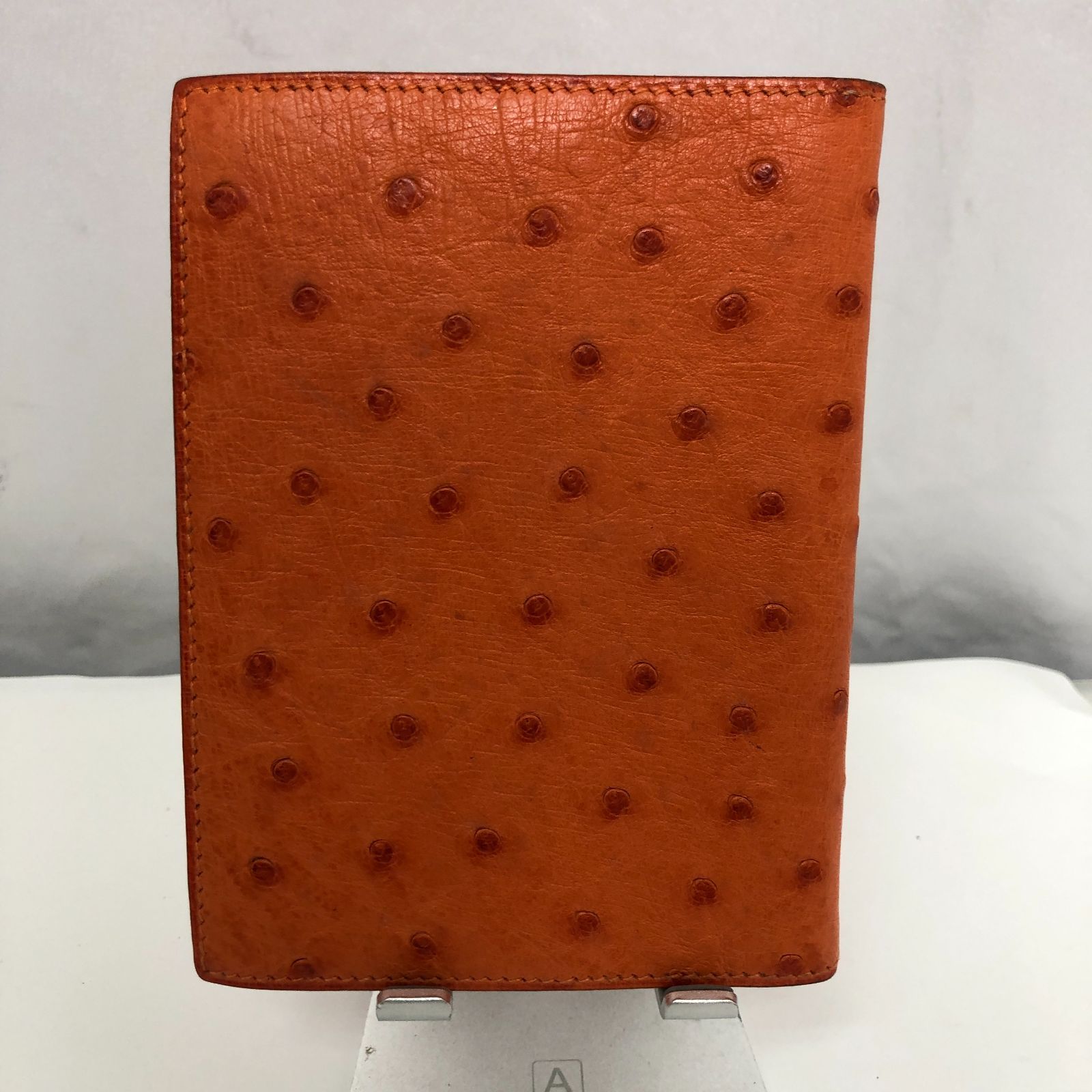 エルメス オーストリッチ 手帳カバー ※使用した古い品です※ HERMES エルメス 手帳カバー オーストリッチ レザー SGSS1011098