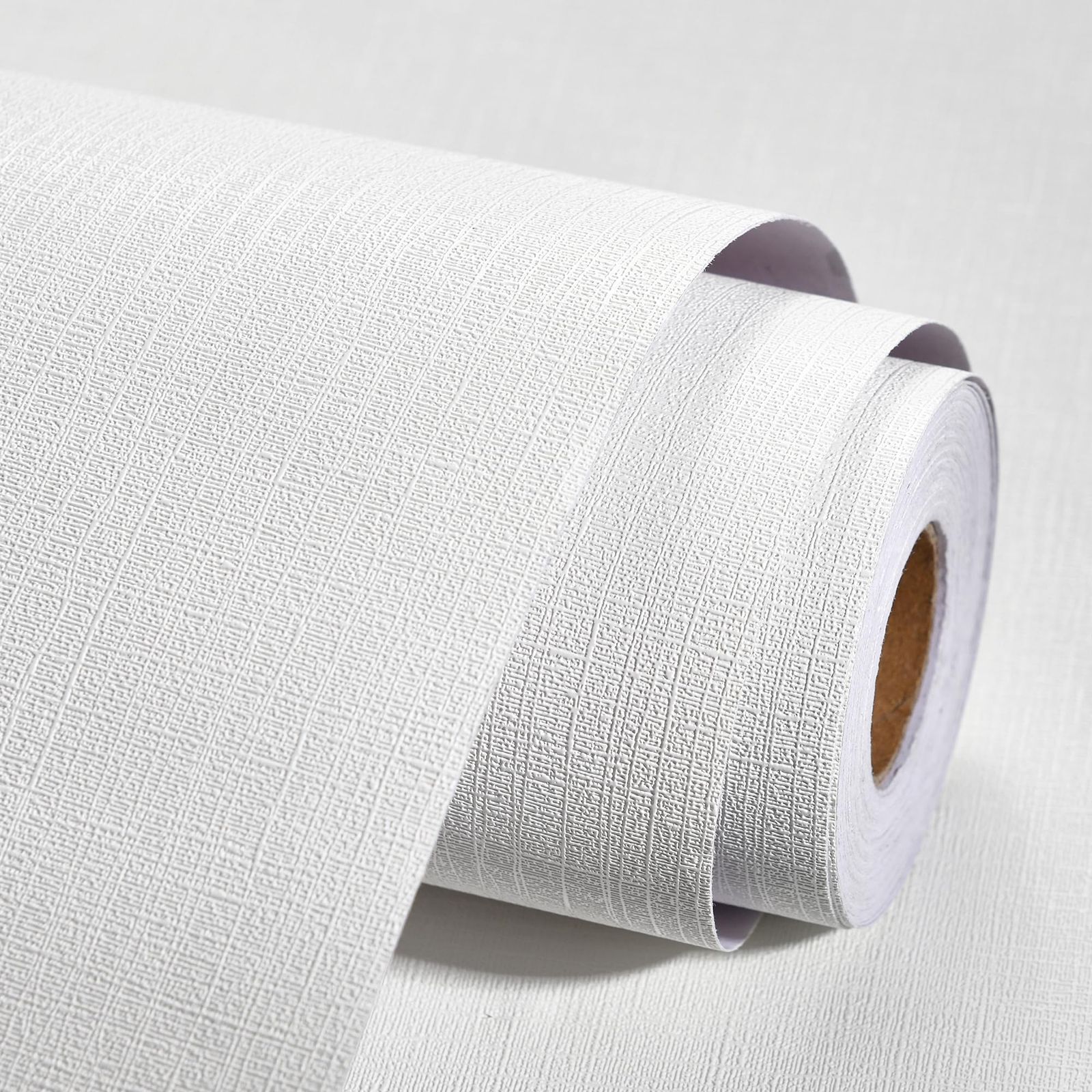 壁紙 シール 剥がせる 白 幅44cm x 10ｍ 透けない 壁紙の上から張る のり付き クスロ 天井 おしゃれ 北欧 賃貸 diy 防水 シート（ホワイト）