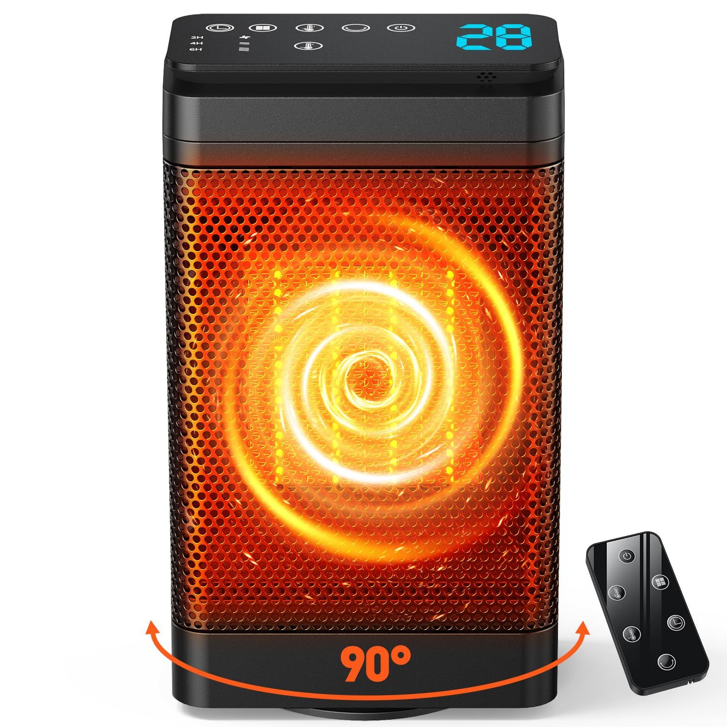 2025冬の新 速暖 省エネ AI恒温 セラミックヒーター 小型 ヒーター 足元 大風量 電気ストーブ セラミック ファンヒーター 電気 8 W 600 1200 3段階温風 暖房器具 タイマー付き 首振り 室温センサー AI恒温モード タッ