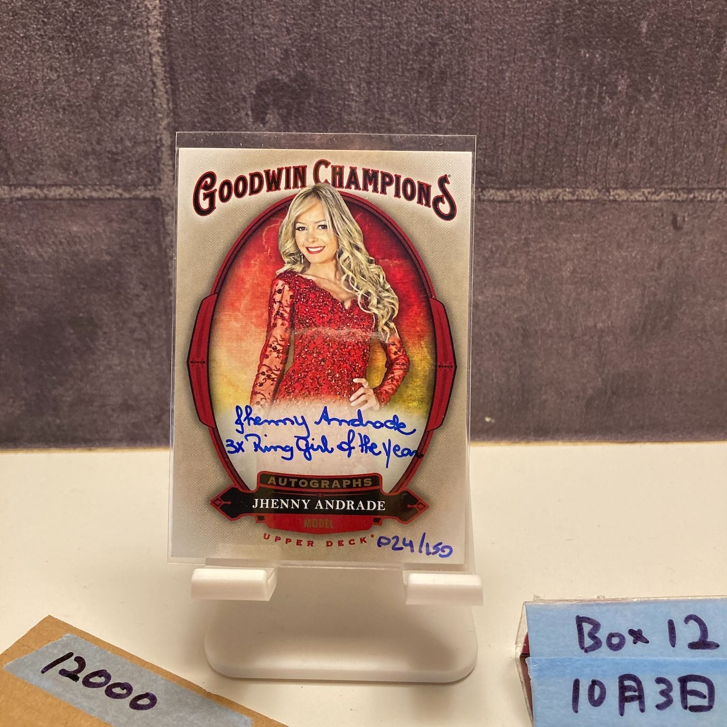 2020 Upper Deck Jhenny Andrade 024|150 直筆サインカード Goodwin Champions カード