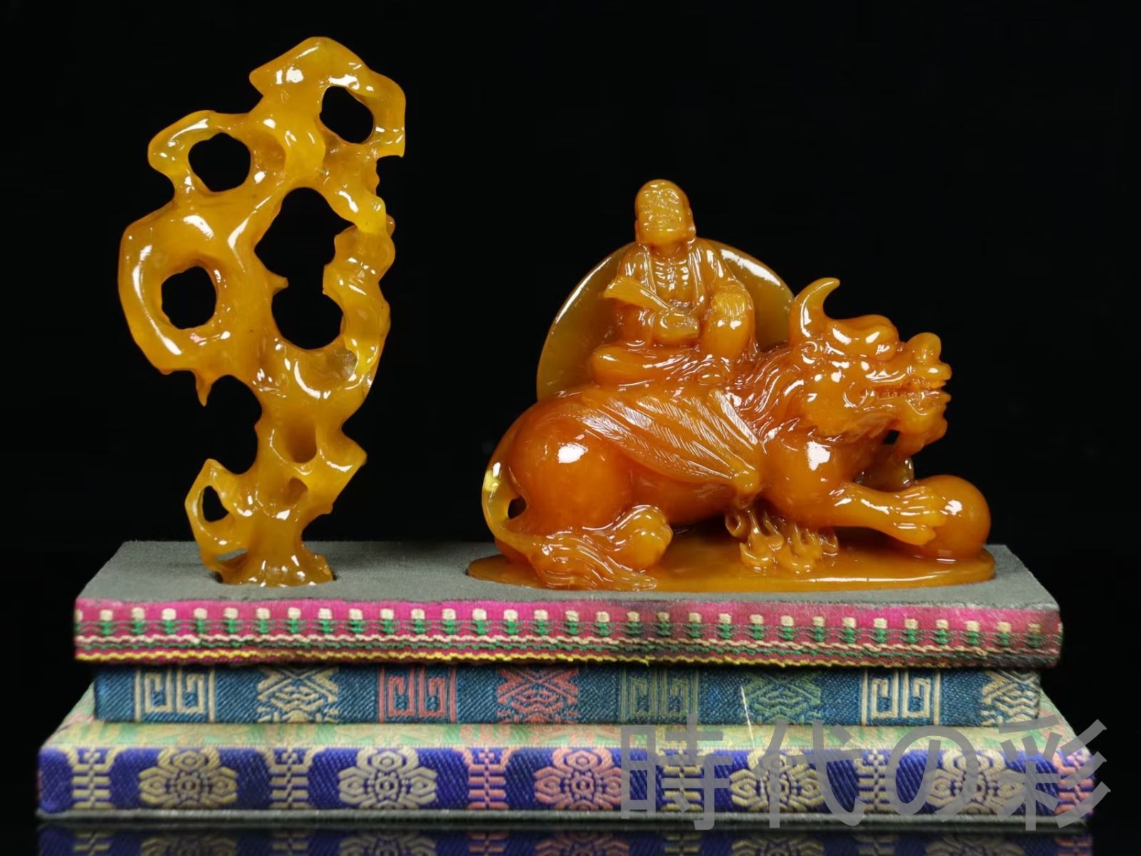 田黄石 人物彫刻】篆刻家 古泥作款 麦芽色 細緻透亮 コレクション 細密