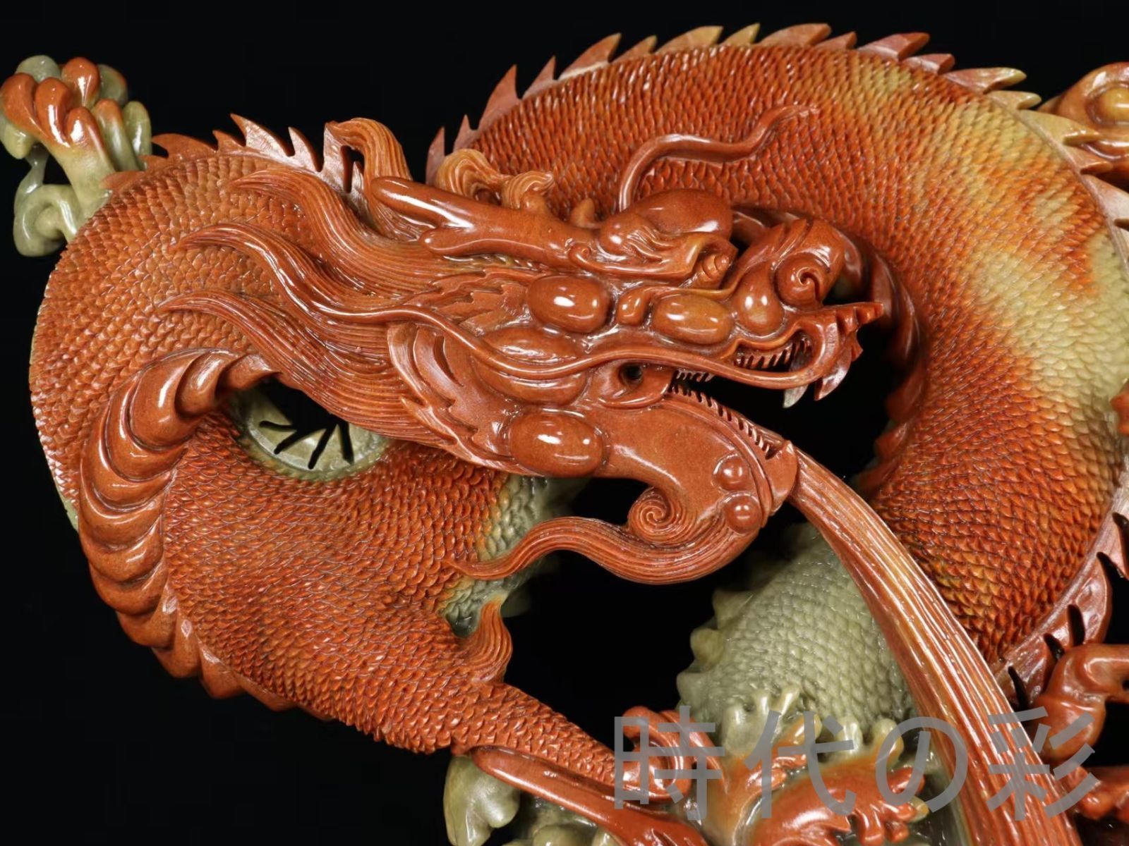 寿山石高山石 龍馬精神】巧色鏤空 重器 10.12kg 精巧彫刻 中国古美術