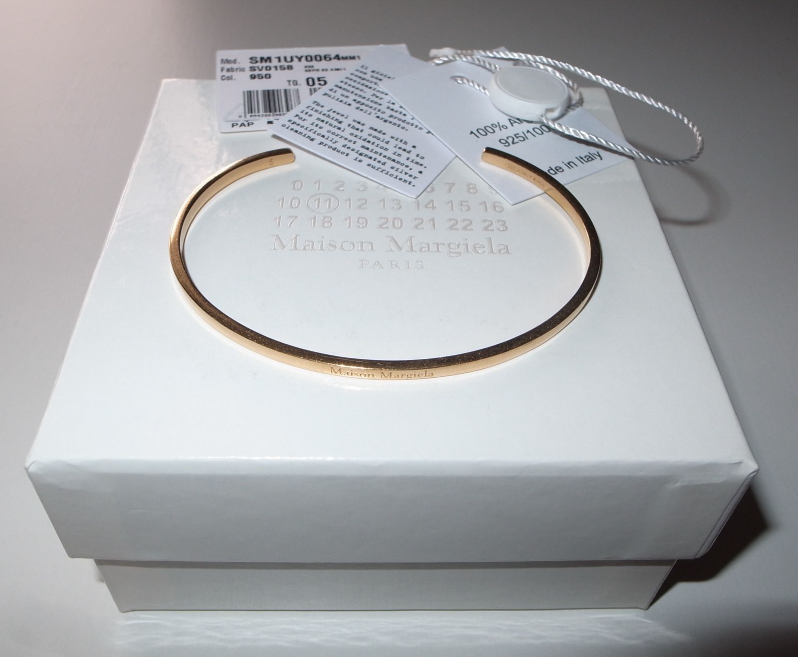 maison margiela マルジェラ logo g ブレスレット バングル size 5 23 AW