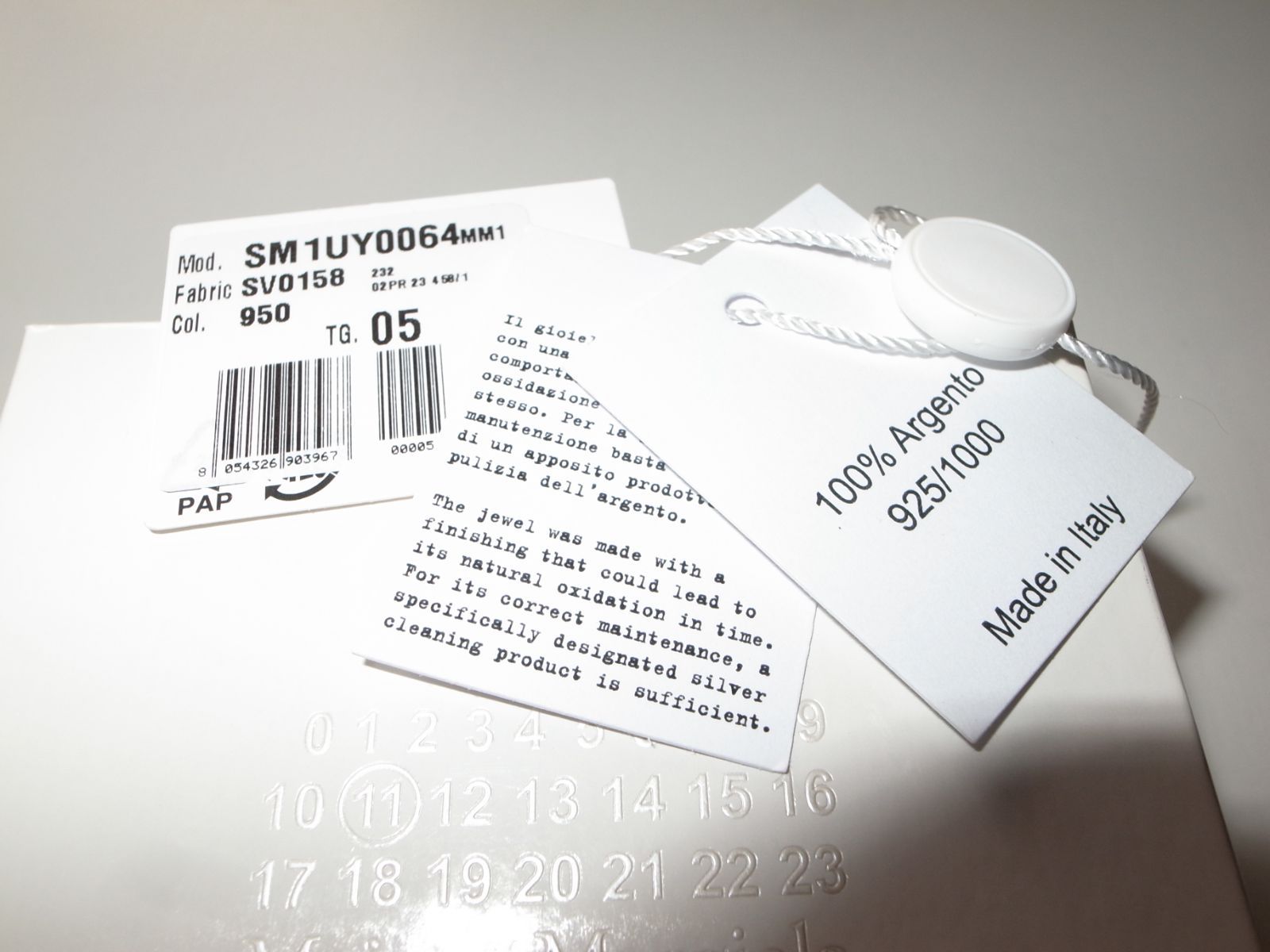 maison margiela マルジェラ logo g ブレスレット バングル size 5 23 AW