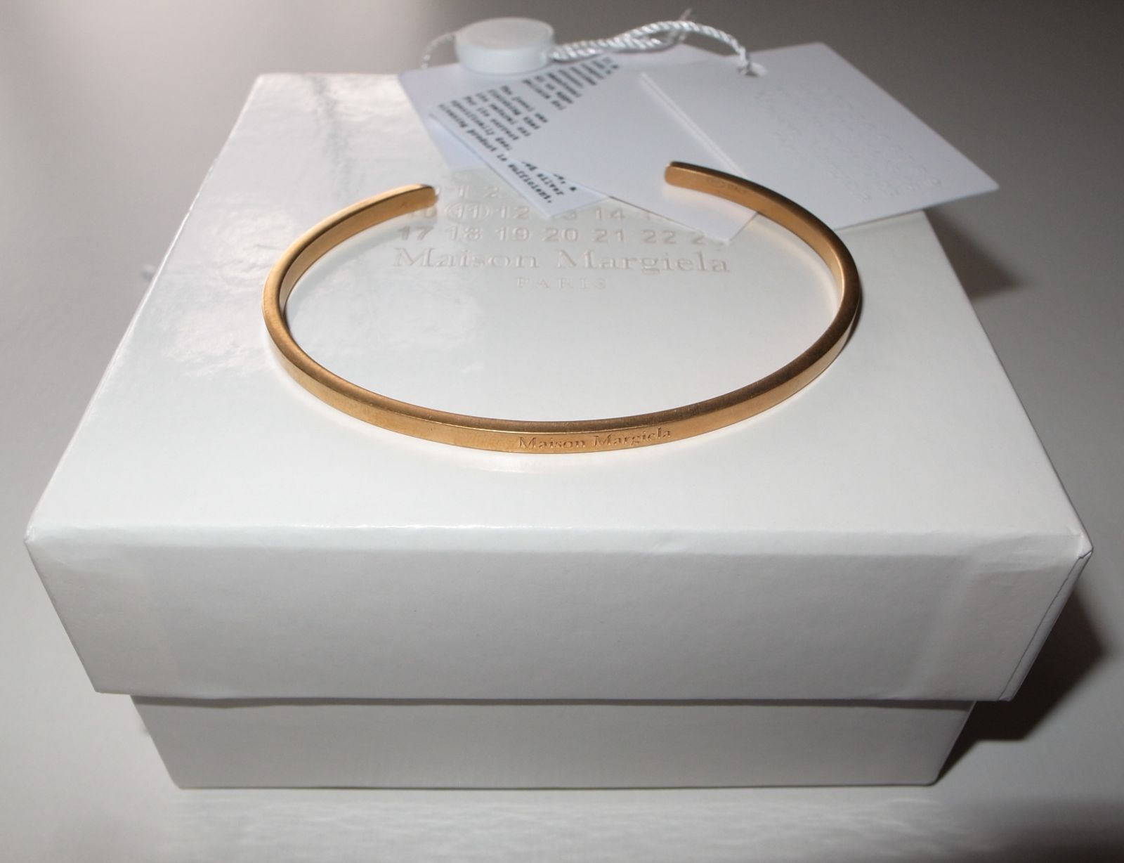 maison margiela マルジェラ logo g ブレスレット バングル size 4 25 AW