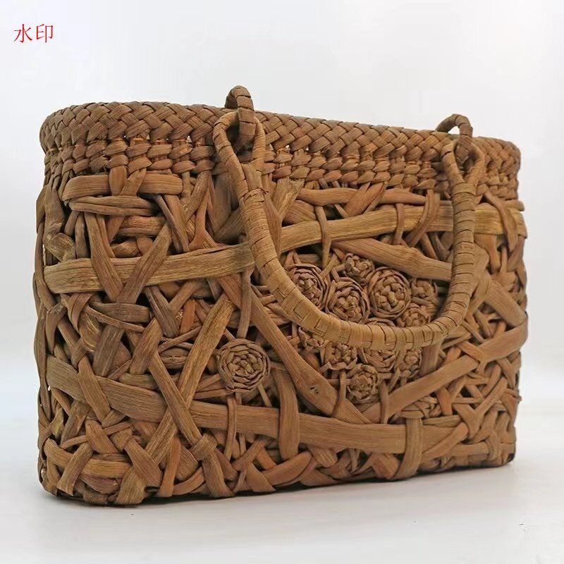 職人の手作り手編み山葡萄籠バッグ