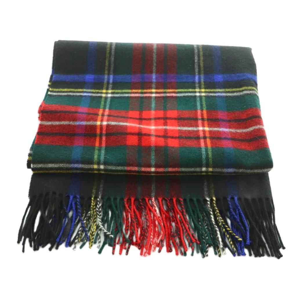 ジョンストンズオブエルガン Johnstons of Elgin Black Stewart 大判ストール マフラー カシミヤ チェック柄 マルチカラー |MI OS
