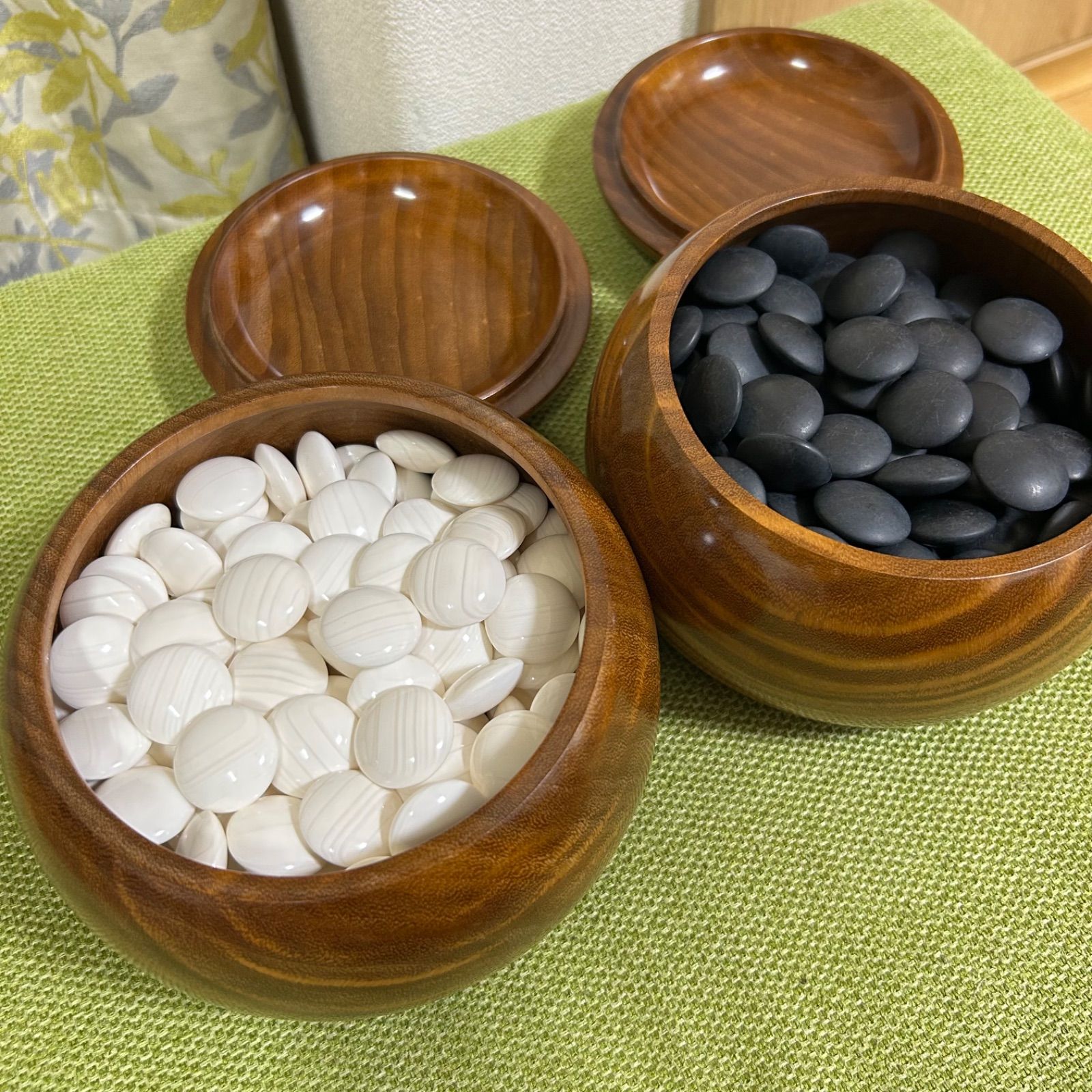 蛤碁石 那智黒 33号 美品 碁笥付き - メルカリ