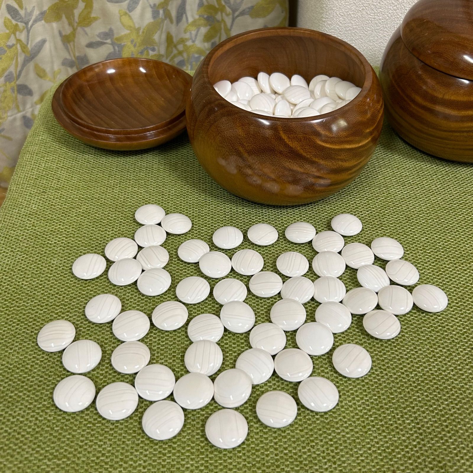 蛤碁石 那智黒 33号 美品 碁笥付き - メルカリ