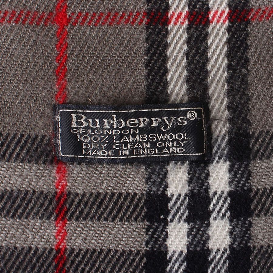27544 Burberrys バーバリー チェック柄 マフラー グレー系