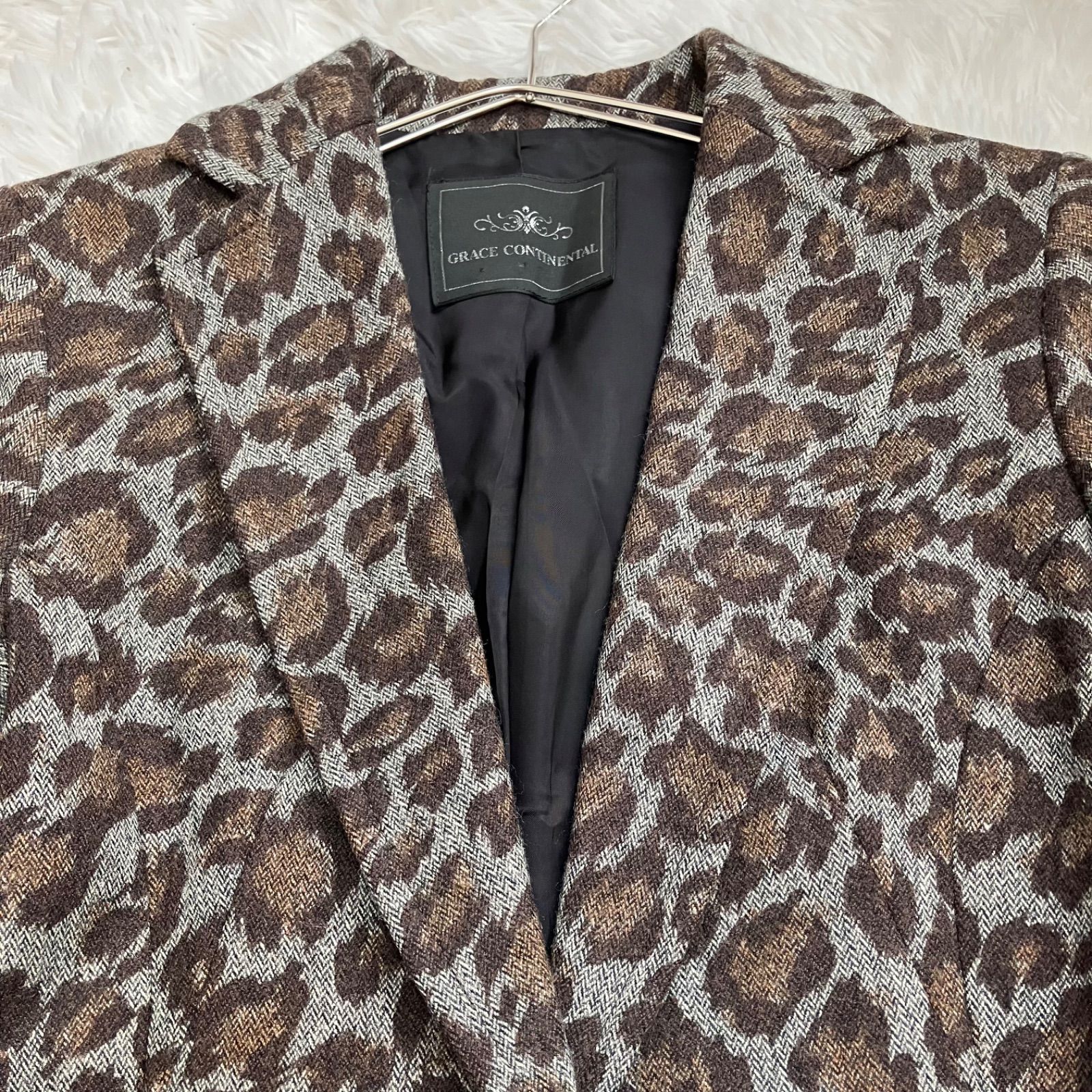 グレースコンチネンタル レオパード リボン ジャケット - メルカリ