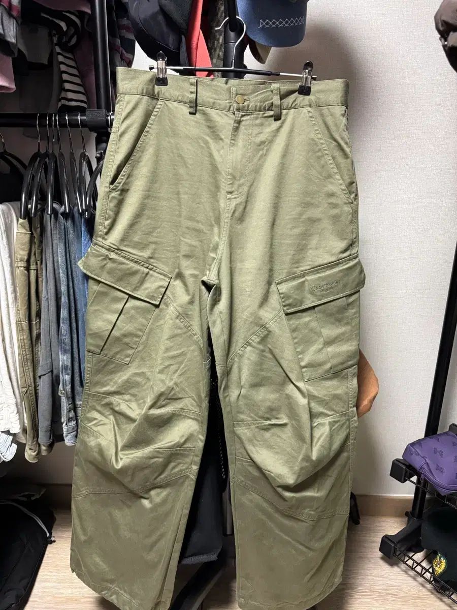 0 アンダーマイカー Mu 109 セミ ワイド カーゴ パンツ カーキ