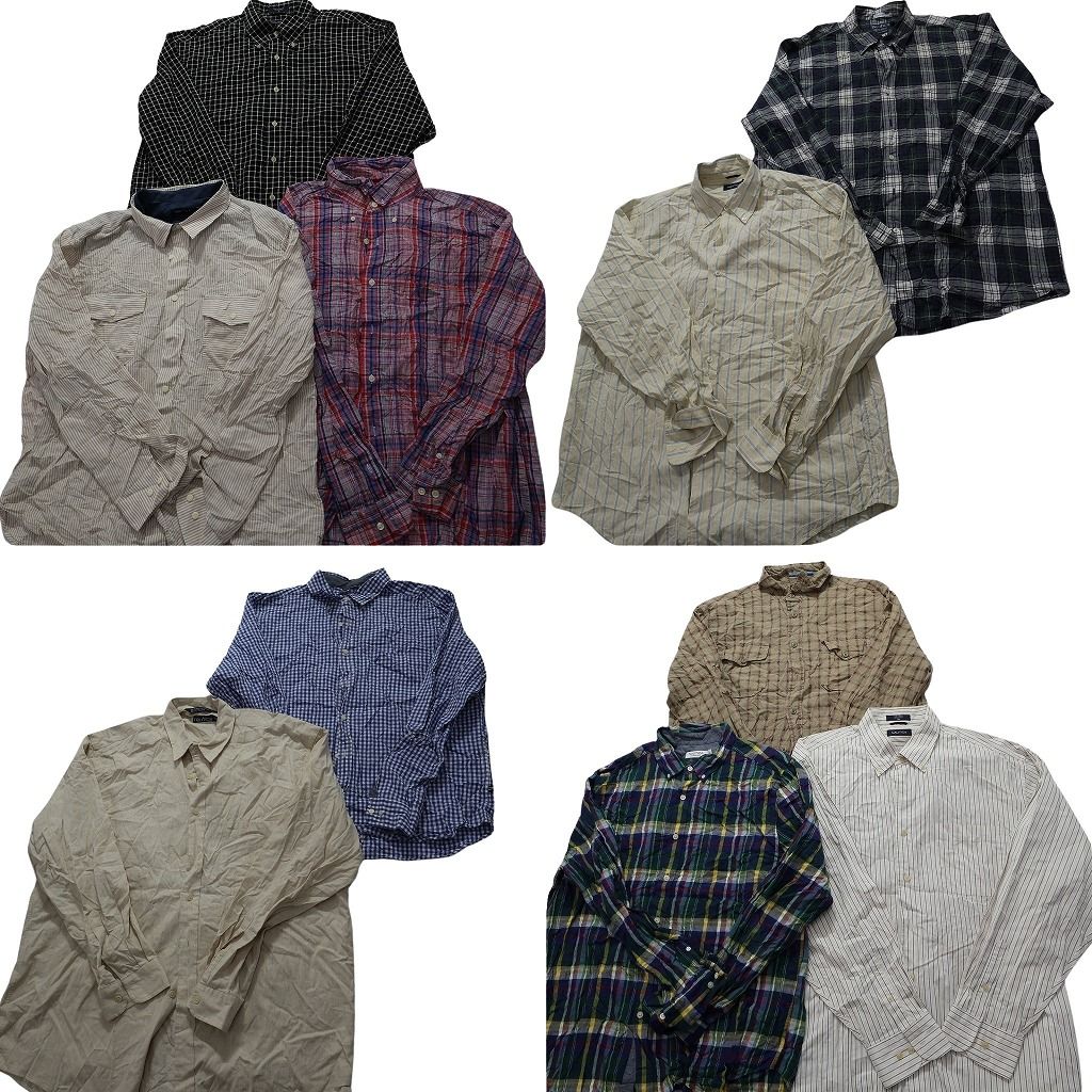 古着卸 まとめ ノーティカ NAUTICA 長袖シャツ 10枚 (メンズ XL