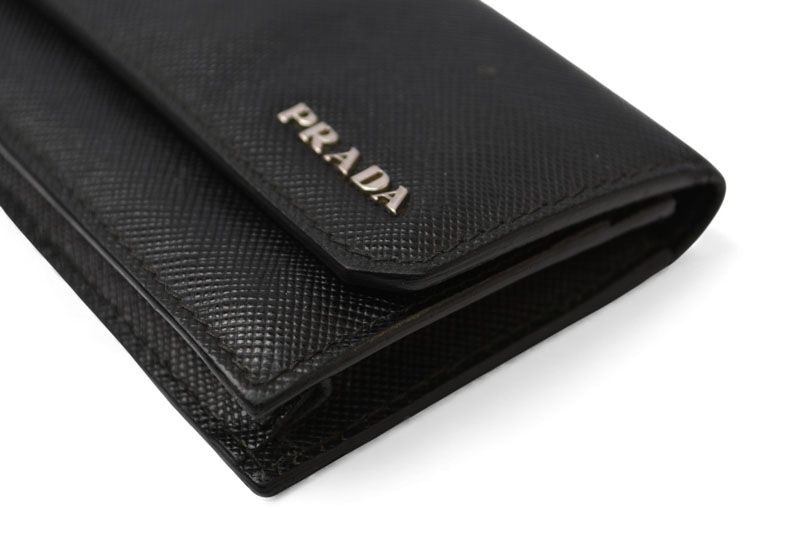 プラダ カードケース/コインケース/名刺入れ PRADA ロゴ レザー NERO