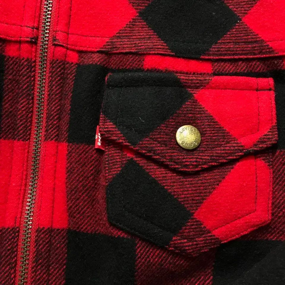 XL A級 ユニセックス @ LEVI'S リーバイス ウール チェック シェルパ
