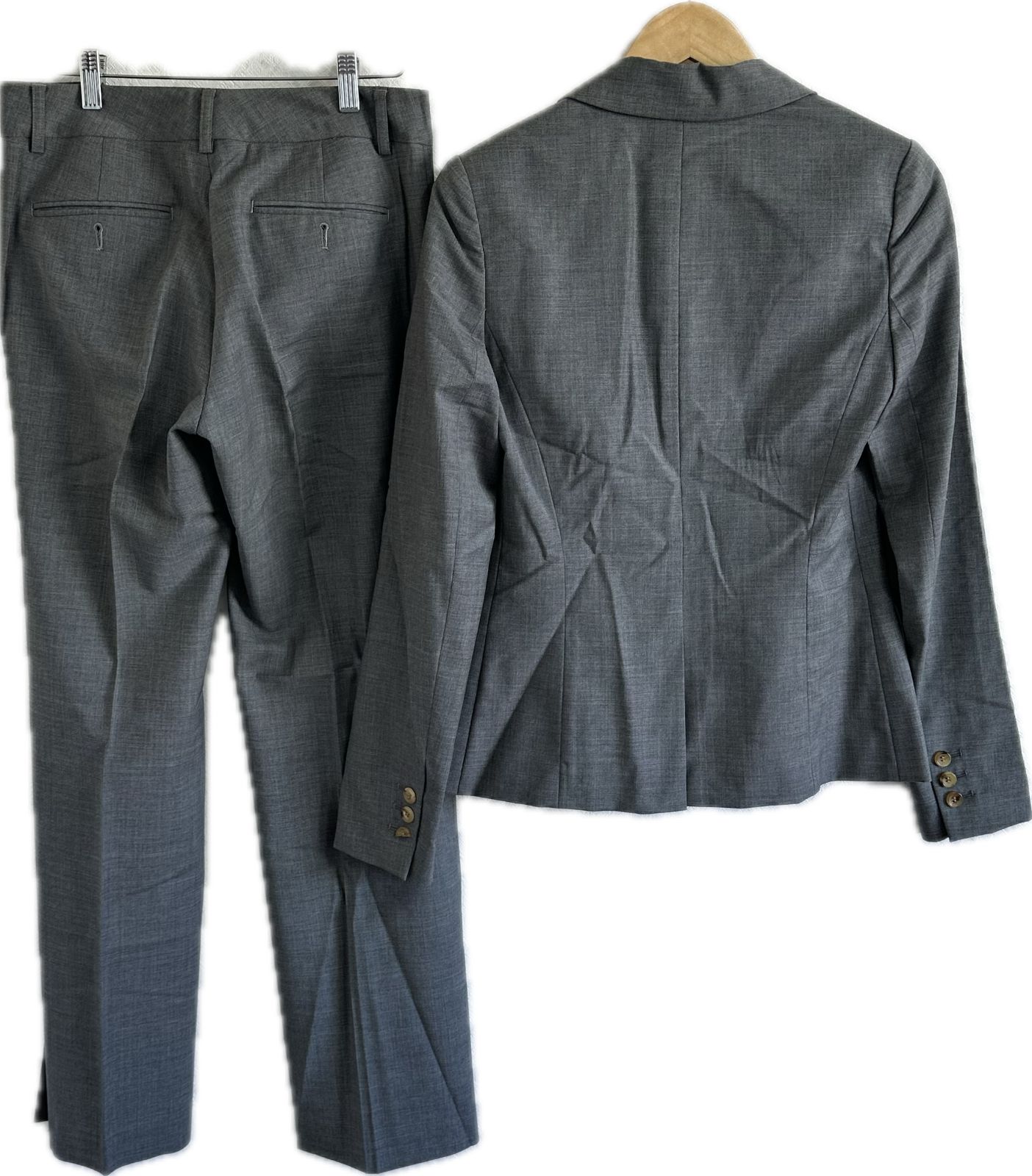 theory luxe グレー ビジネスジャケット、パンツセット Z1637 【美品】theory luxeセオリーリュクス スーツセットアップ